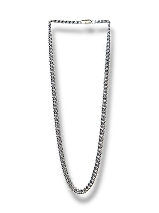 #H-7 Collar Cubano_8mm plateado