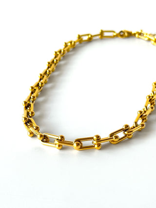 Collar de acero #1 dorado