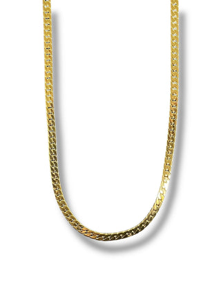 #B-4 Cadena Piel de Serpiernte_Dorado 6mm