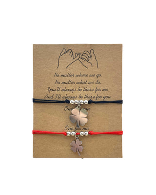 Pulsera de pareja y amistad modelo #328 clover