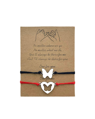 Pulsera de pareja y amistad modelo #326 mariposa