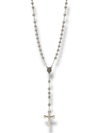 #1275 Collar Rosario_Plateado 8mm