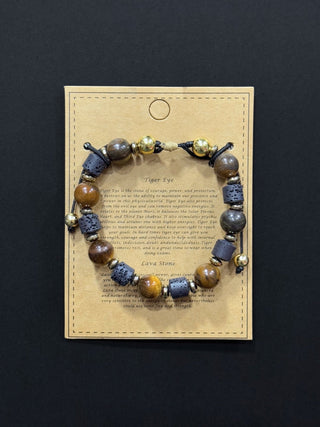 Pulsera de piedras naturales para hombre #5150