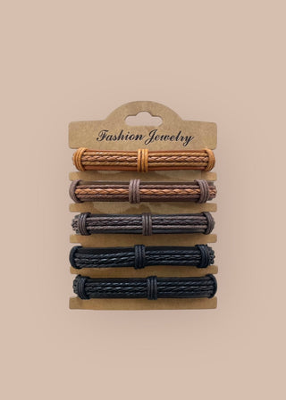 Pulsera combi de cuero modelo #264