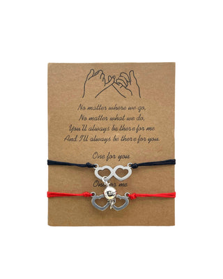 Pulsera de pareja y amistad modelo #336 corazón con imán