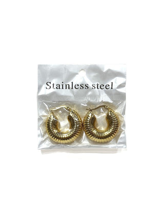 Aros de acero modelo #651 dorado