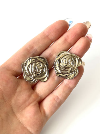 Aros de acero modelo #904 plateado