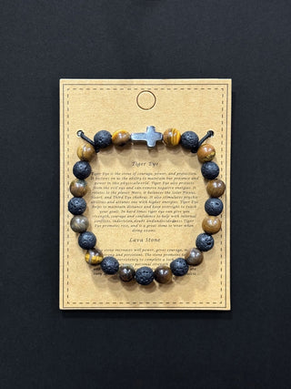 Pulsera de piedras naturales para hombre #5048