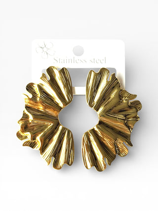 Aros de acero modelo #9212 dorado