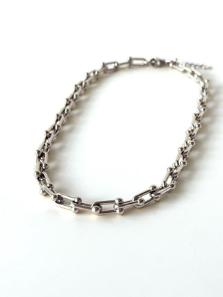 Collar de acero #1 plateado