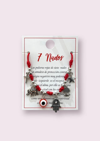 Pulsera de 7 nudos modelo #2704 con ojo turco 4