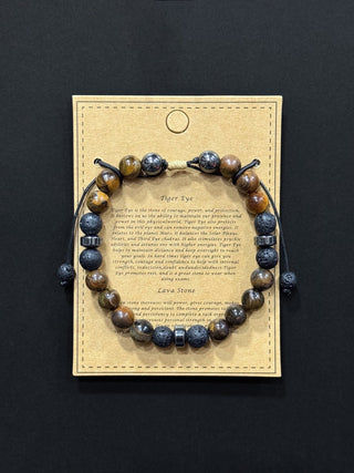 Pulsera de piedras naturales para hombre #5047