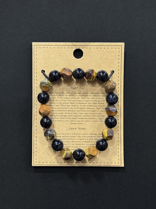 Pulsera de piedras naturales para hombre #5130