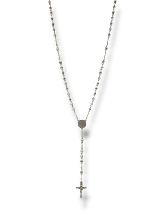 #1269 Collar Rosario_Plateado 5mm