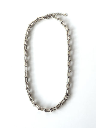 Collar de acero #1 plateado