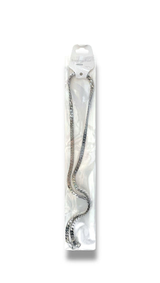 #B-2 Cadena Piel de Serpiernte_Plateado 5mm