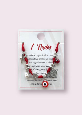 Pulsera de 7 nudos modelo #2705 ojo turco 5