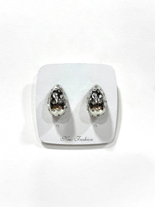 Aros Strass de fantasía #636 plateado