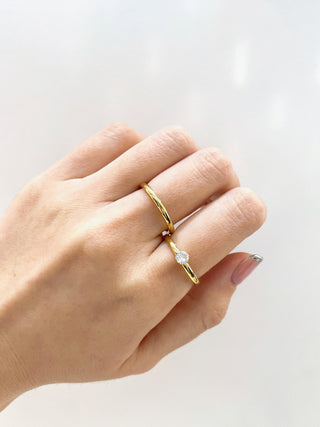 Anillo Doble Liso D #38