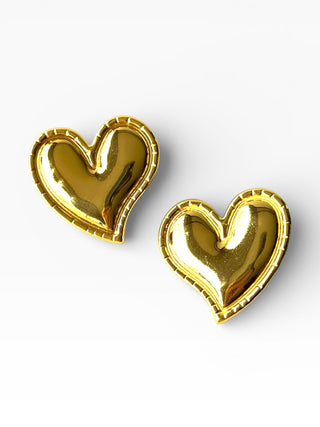Aros de acero modelo #9218 dorado