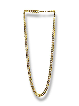 #H-6 Collar Cubano_8mm dorado