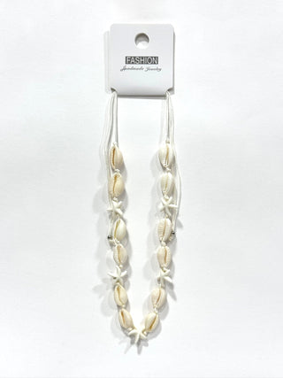 Collar de concha estrella blanco #372