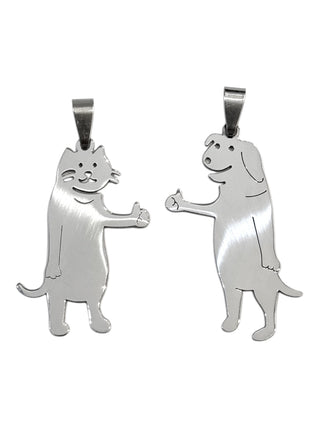 Colgante #423-424 gato y perro de amistad (2 colgantes)