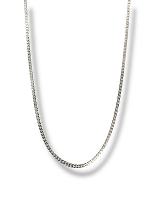 #B-3 Cadena Piel de Serpiernte_Plateado 4mm