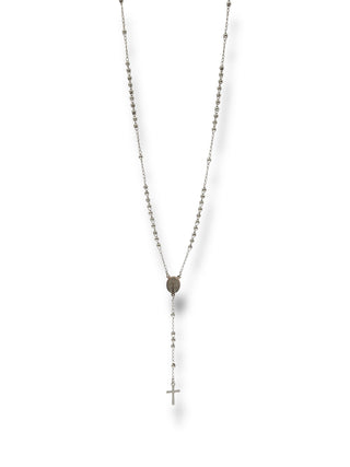 #1263 Collar Rosario_Plateado 3mm