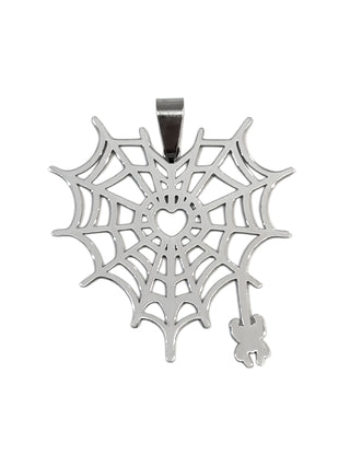 Colgante #420 corazón de tela de araña