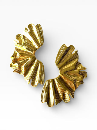 Aros de acero modelo #9212 dorado