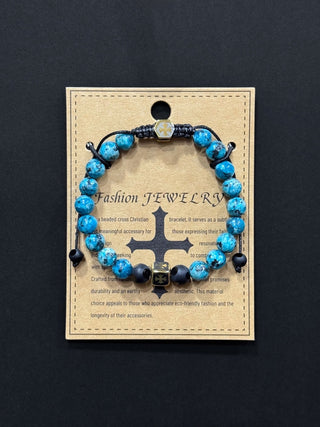 Pulsera de piedras naturales para hombre #5045