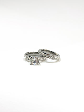 Anillo Doble con Strass P #35