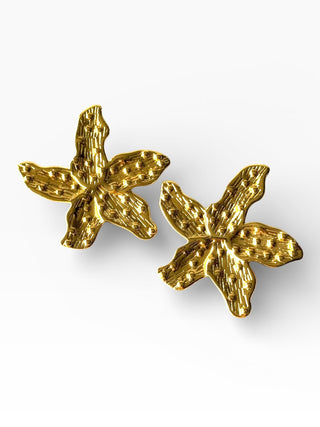Aros de acero modelo #9215 dorado