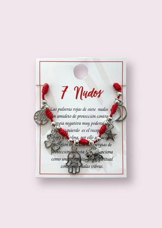 Pulsera de 7 nudos modelo #2707 multi-diseño