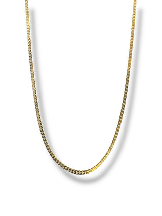 #B-6 Cadena Piel de Serpiernte_Dorado 4mm