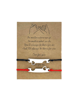 Pulsera de pareja y amistad modelo #333 corazón