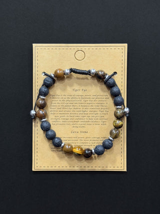 Pulsera de piedras naturales para hombre #5046