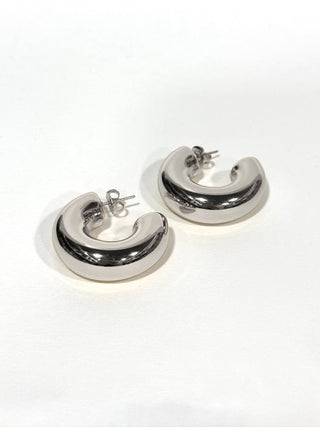 Aros de acero modelo #649 plateado